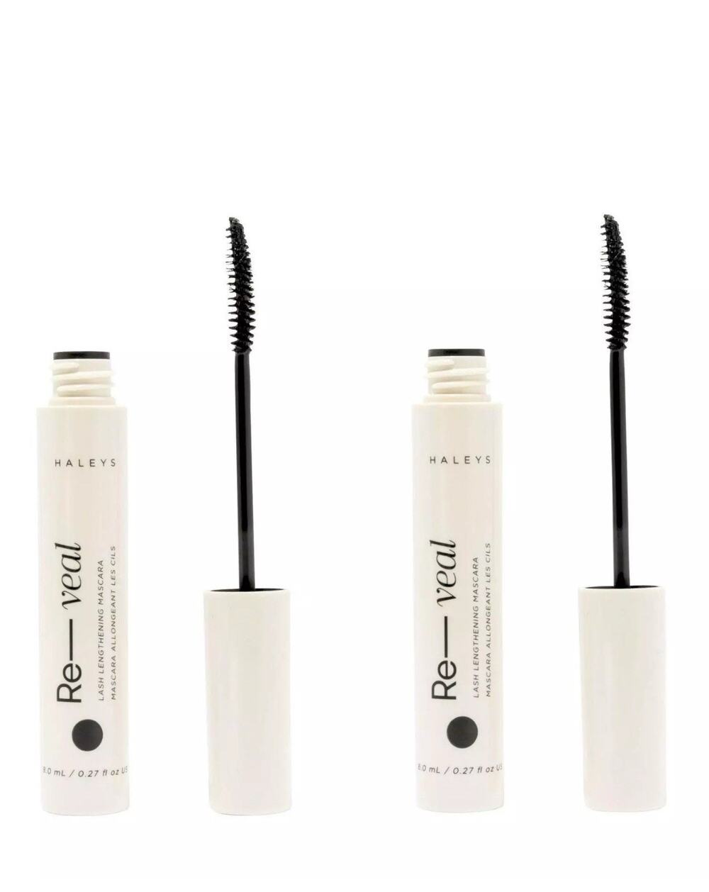 HALEYS Beauty Re-veal Lash Lengthening Mascara Black Noir 8ml Each 2-pack